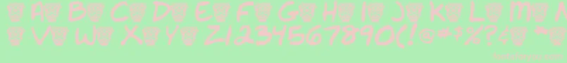 NatesChoice Font – Pink Fonts on Green Background