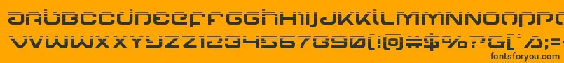 Gunrunnerhalf Font – Black Fonts on Orange Background