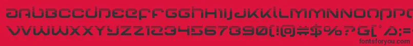 Gunrunnerhalf Font – Black Fonts on Red Background