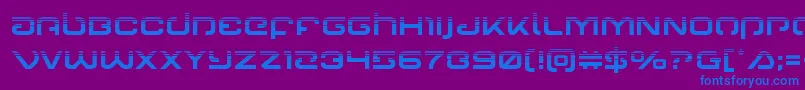 Gunrunnerhalf Font – Blue Fonts on Purple Background