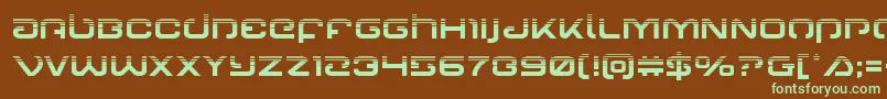 Gunrunnerhalf Font – Green Fonts on Brown Background