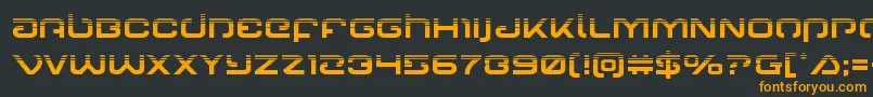 Gunrunnerhalf Font – Orange Fonts on Black Background