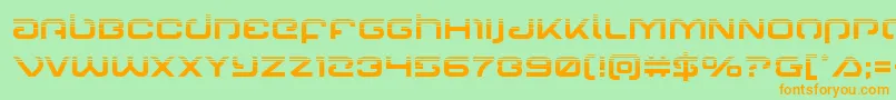 Gunrunnerhalf Font – Orange Fonts on Green Background