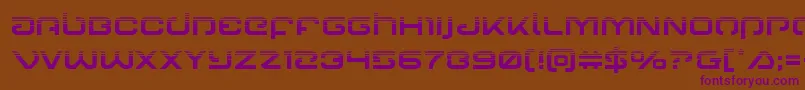 Gunrunnerhalf Font – Purple Fonts on Brown Background