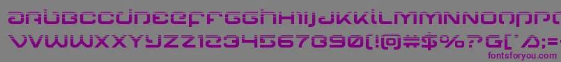 Gunrunnerhalf Font – Purple Fonts on Gray Background