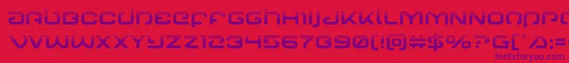 Gunrunnerhalf Font – Purple Fonts on Red Background