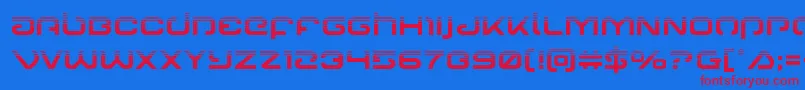 Gunrunnerhalf Font – Red Fonts on Blue Background