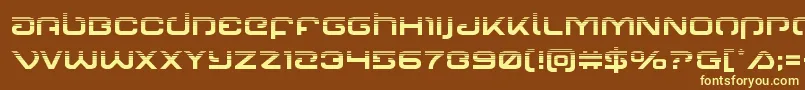 Gunrunnerhalf Font – Yellow Fonts on Brown Background