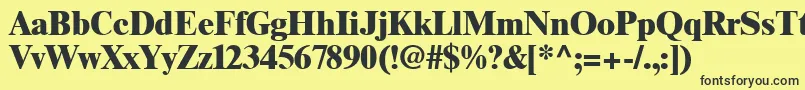 GrecoBlackSsiExtraBold Font – Black Fonts on Yellow Background