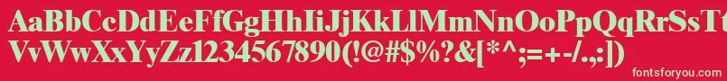 GrecoBlackSsiExtraBold Font – Green Fonts on Red Background