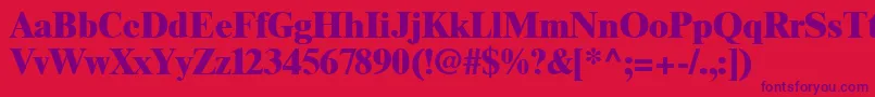 GrecoBlackSsiExtraBold Font – Purple Fonts on Red Background