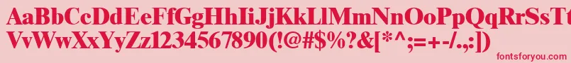 GrecoBlackSsiExtraBold Font – Red Fonts on Pink Background