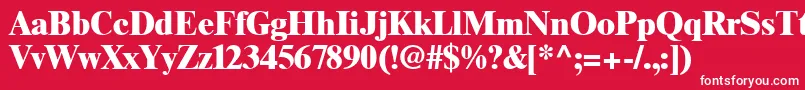GrecoBlackSsiExtraBold Font – White Fonts on Red Background