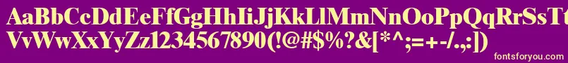 GrecoBlackSsiExtraBold Font – Yellow Fonts on Purple Background