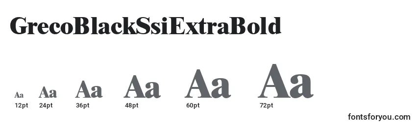 GrecoBlackSsiExtraBold Font Sizes