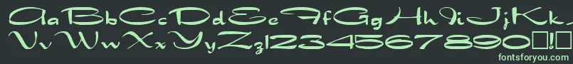 DorosiaRegular Font – Green Fonts on Black Background