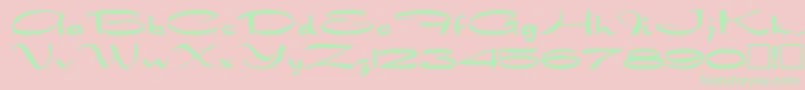 DorosiaRegular Font – Green Fonts on Pink Background