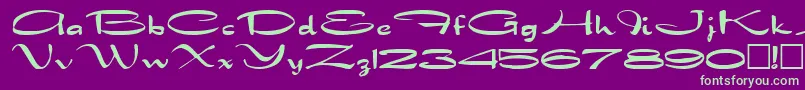 DorosiaRegular Font – Green Fonts on Purple Background
