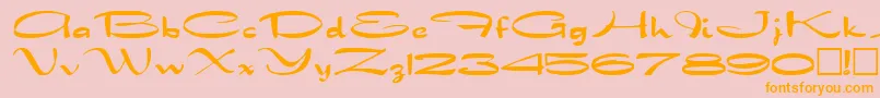 DorosiaRegular Font – Orange Fonts on Pink Background