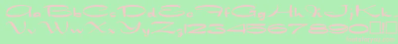 DorosiaRegular Font – Pink Fonts on Green Background