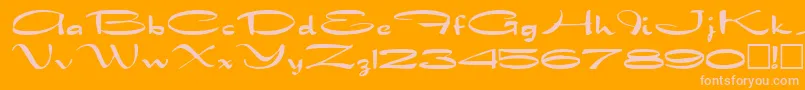 DorosiaRegular Font – Pink Fonts on Orange Background