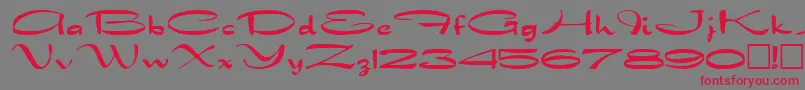 DorosiaRegular Font – Red Fonts on Gray Background