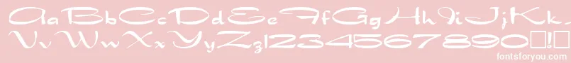 DorosiaRegular-Schriftart – Weiße Schriften auf rosa Hintergrund