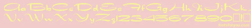 DorosiaRegular Font – Yellow Fonts on Pink Background