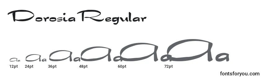 Размеры шрифта DorosiaRegular