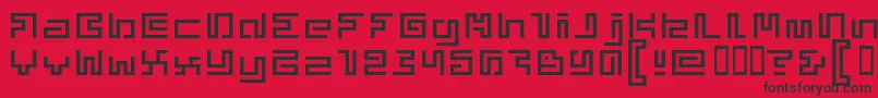 Superphunky Font – Black Fonts on Red Background