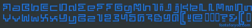 Superphunky-fontti – siniset fontit mustalla taustalla