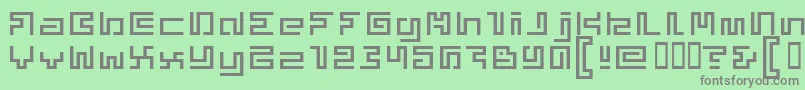 Superphunky-Schriftart – Graue Schriften auf grünem Hintergrund