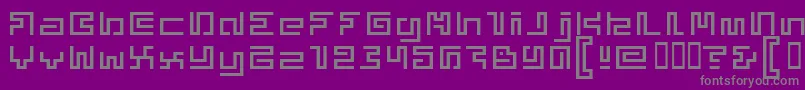 Superphunky-Schriftart – Graue Schriften auf violettem Hintergrund