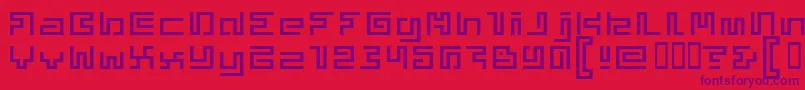 Superphunky Font – Purple Fonts on Red Background