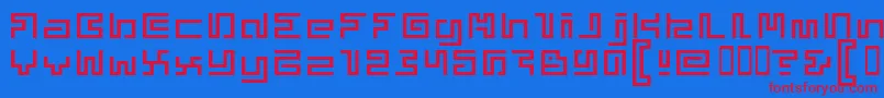 Superphunky Font – Red Fonts on Blue Background