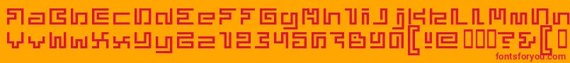 Superphunky Font – Red Fonts on Orange Background