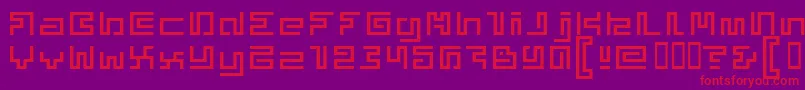 Superphunky Font – Red Fonts on Purple Background