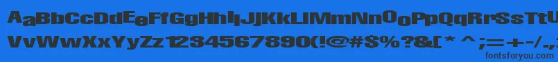 Babymaker35RegularTtext Font – Black Fonts on Blue Background