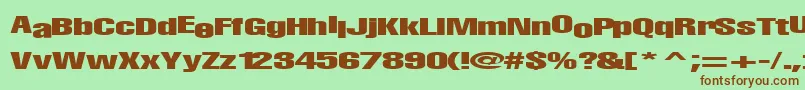 Babymaker35RegularTtext Font – Brown Fonts on Green Background