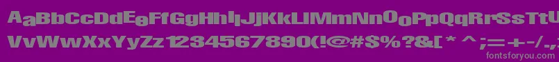 Babymaker35RegularTtext-Schriftart – Graue Schriften auf violettem Hintergrund