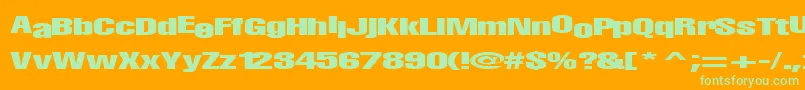 Babymaker35RegularTtext Font – Green Fonts on Orange Background