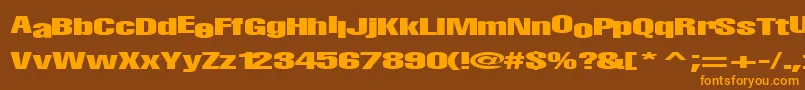 Babymaker35RegularTtext Font – Orange Fonts on Brown Background