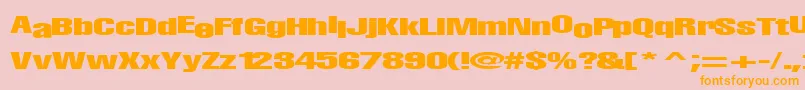 Babymaker35RegularTtext Font – Orange Fonts on Pink Background