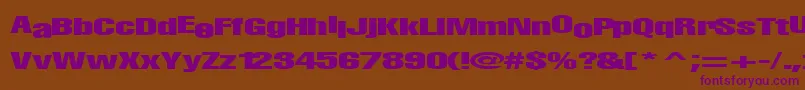 Babymaker35RegularTtext Font – Purple Fonts on Brown Background