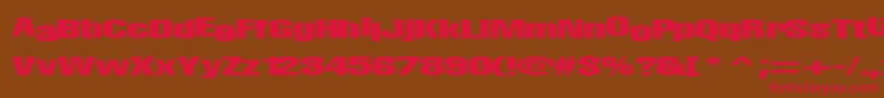 Babymaker35RegularTtext Font – Red Fonts on Brown Background