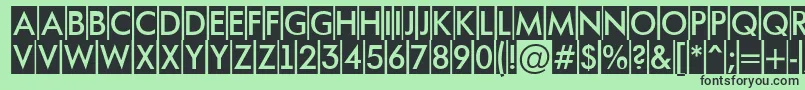 AFuturaortotitulcm Font – Black Fonts on Green Background