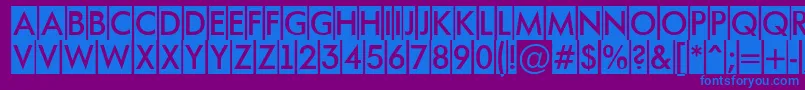 AFuturaortotitulcm Font – Blue Fonts on Purple Background