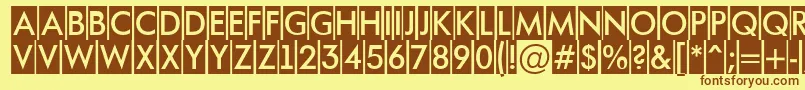 AFuturaortotitulcm Font – Brown Fonts on Yellow Background