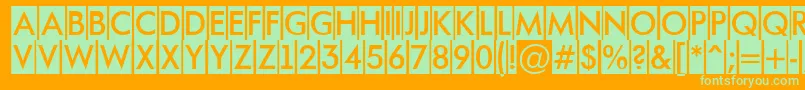 AFuturaortotitulcm Font – Green Fonts on Orange Background