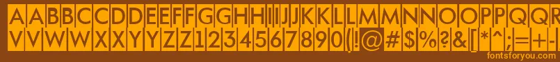 AFuturaortotitulcm Font – Orange Fonts on Brown Background